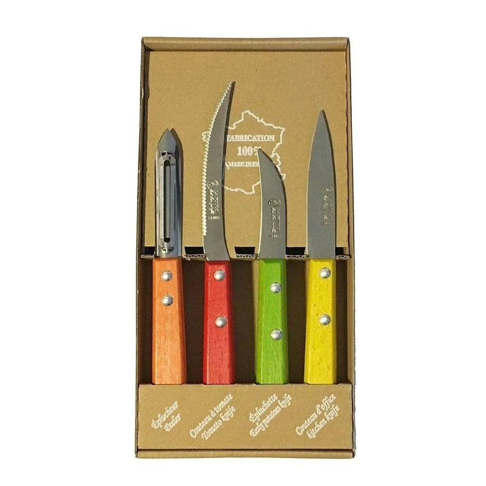 Set 4 cuchillos para vegetales - Colores