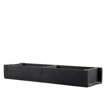 Cargar imagen en el visor de la galería, Caja de madera de 2 compartimentos - negra
